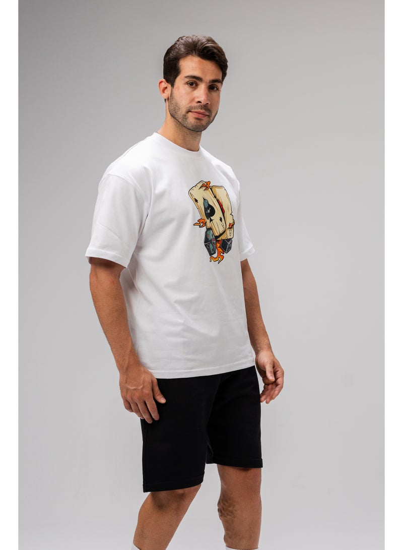 Future Men Basic Half Sleeves T-Shirt Casual Style With Simple Design For Men Size XL  - Image 4
