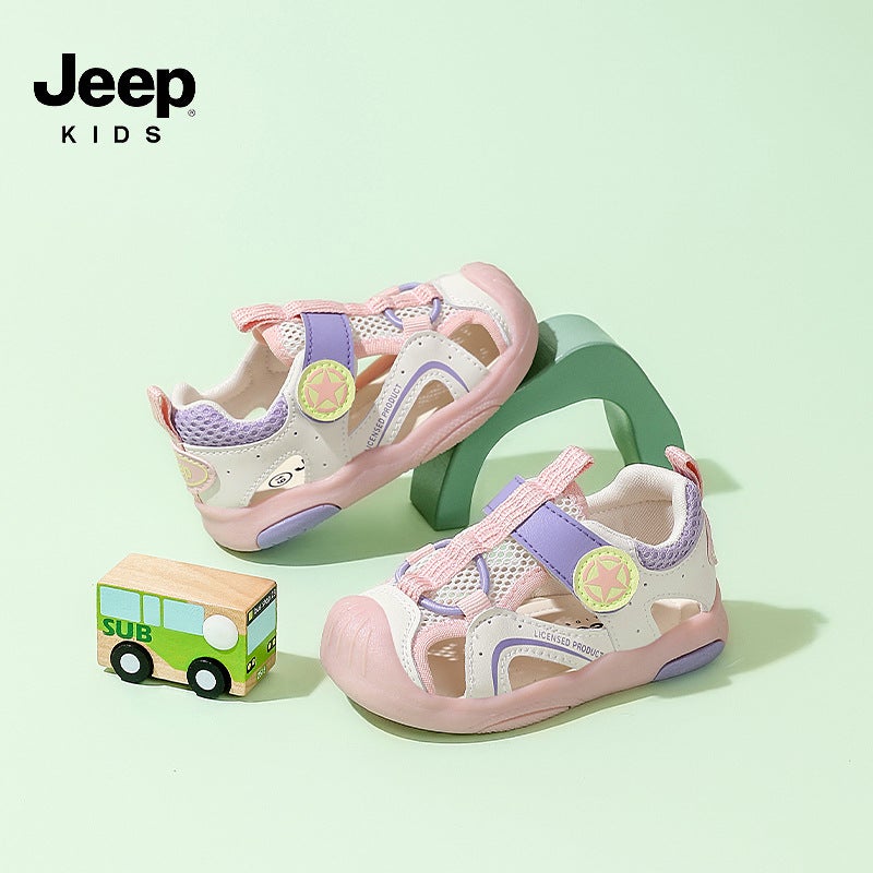 Jeep Boys' Sandals 2025 Style Comfortable And Lightweight Girls' Baby Sandals Convenient Velcro Children'S Sandals - Image 1