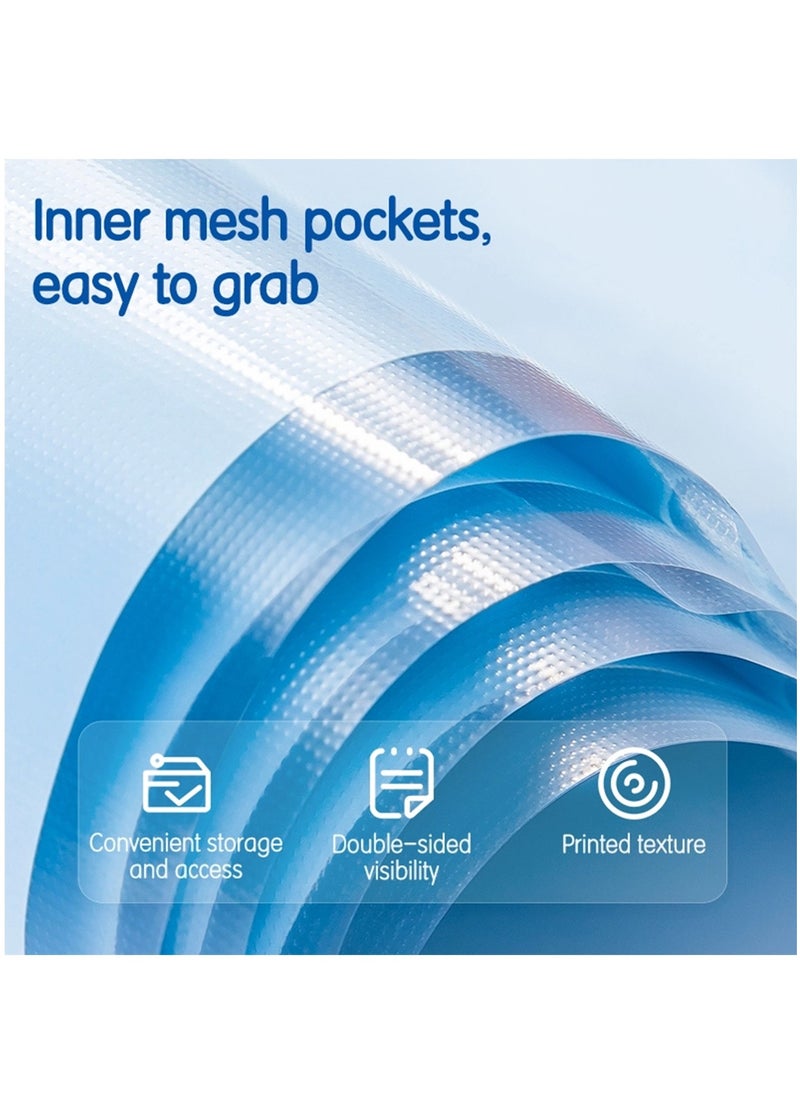 Deli 100-Pocket Clear Display Book With Case Assorted Colours  - Image 5