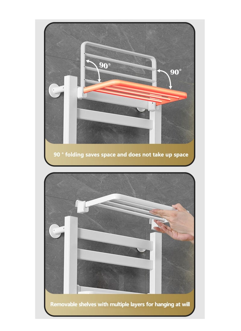 Arabest Heated Towel Rack for Bathroom, Towel Warmer with Top Shelf, Wall Mounted Towel Warmer Rack, Hard-Wired/Plug-in  - Image 5