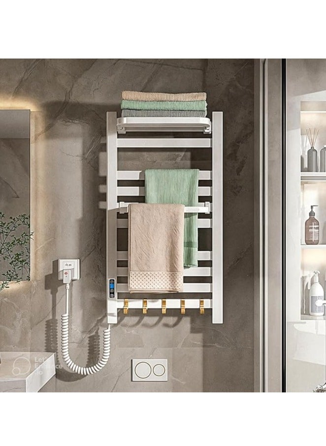 Arabest Heated Towel Rack for Bathroom, Towel Warmer with Top Shelf, Wall Mounted Towel Warmer Rack, Hard-Wired/Plug-in  - Image 3
