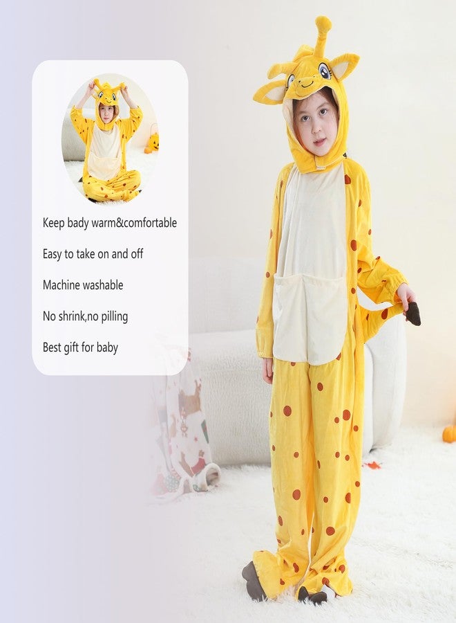MICHLEY Unisex Giraffe Costume for Kids Ages 7-8Years Soft Spotted Jumpsuit Easy Wash School Play Zoo Party - Image 4