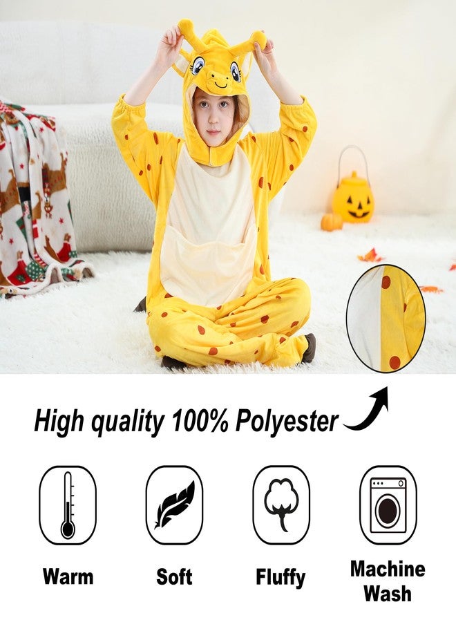 MICHLEY Unisex Giraffe Costume for Kids Ages 7-8Years Soft Spotted Jumpsuit Easy Wash School Play Zoo Party - Image 3