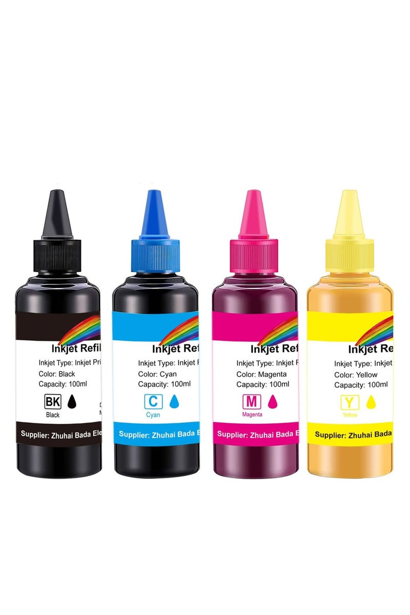 Universal Printer Refillable Ink Cartridges 400mL Black Color Set Refill Ink for Canon PIXMA G3340 G3400 G3410 G2410 G2400 G2411 G2410 G1400 G4400 G4410 G4411 G1410 G1411 - Image 1