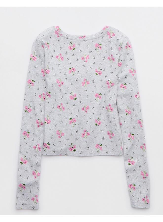 آري من امريكان ايجل تي شيرت كاردي بأكمام طويلة وربطة أمامية من آيري - Image 2