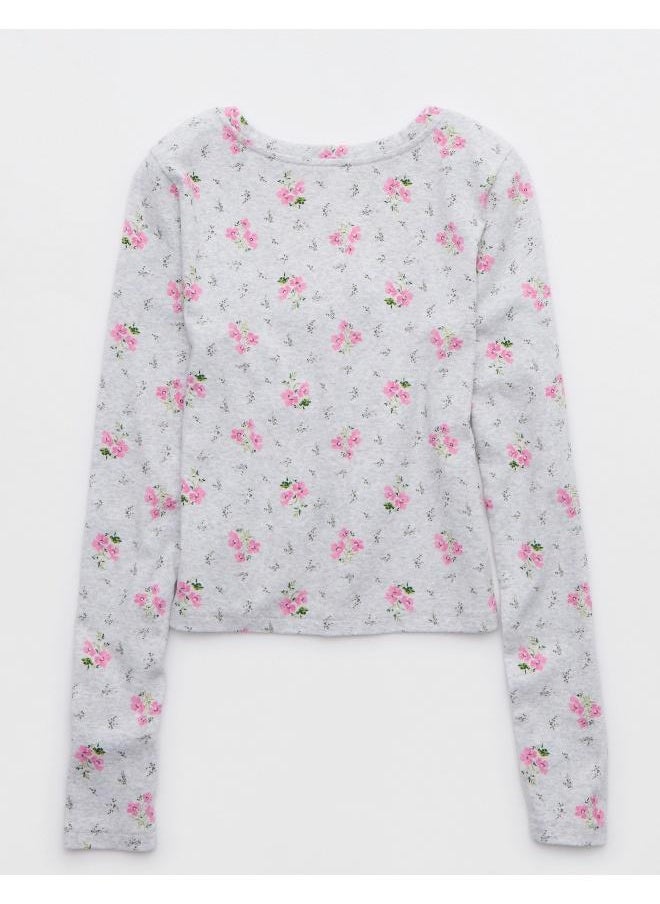 Aerie Aerie Long Sleeve Tie Front Cardi T-Shirt  - Image 4