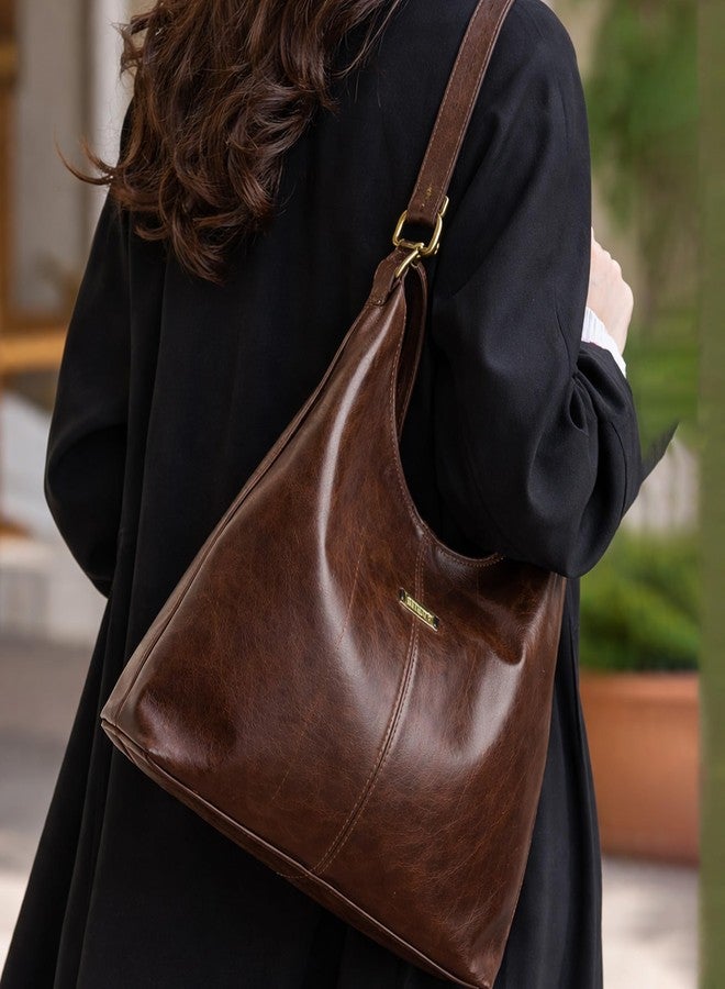 STRUTT Saddle Drift Genuine Leather Handbag for Women Brown Shoulder Bag Hobo Tote Bag Sling Bag Style Premium Vintage Leather Purse Adjustable Strap - Image 4