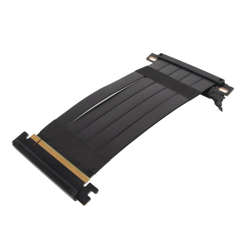 كابل رايزر PCIE 4.0 X16 بطول 40 سم، أسود - تصميم مرن وقابل للطي مناسب لوحدات معالجة الرسوميات من سلسلة RTX 40 - كابل تمديد محمي بزاوية 180 درجة مضاد للتداخل للتركيب العمودي - Image 5