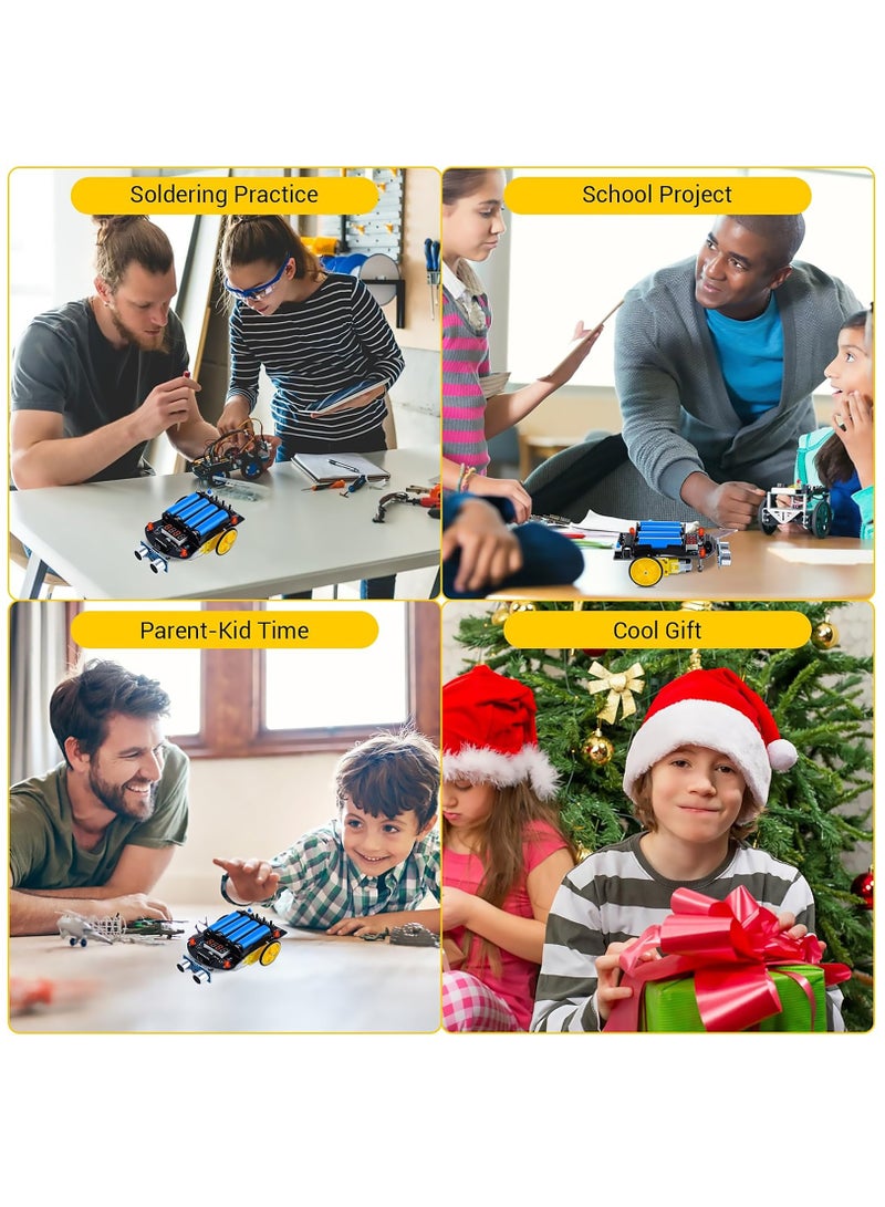 DIY Soldering Practice Kit for Beginners: Ultrasonic Obstacle Avoidance Smart Car Project for Home and School Education with English Manual Included. - Image 5