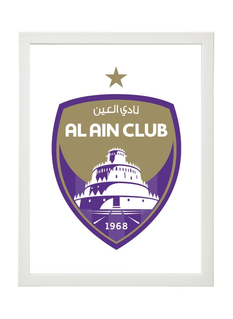 Boomah Accessories Al Ain FC Club, UAE Pro League , Soccer Gift , Poster with Frame 30x40cm 