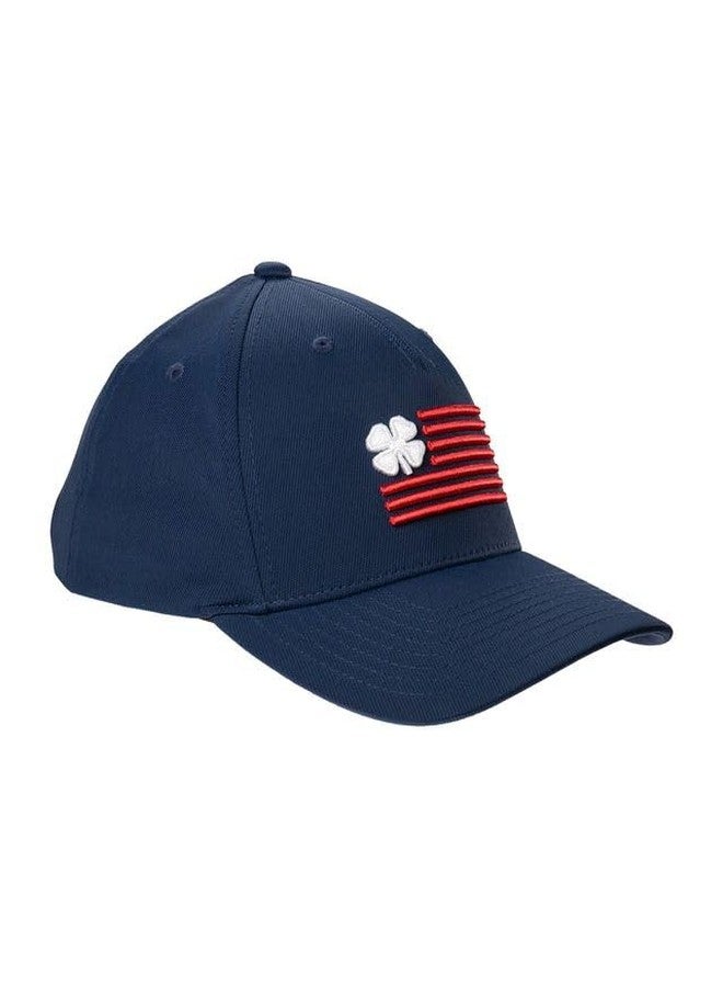 Black Clover Unisex Clover Nation 6 Red, White, Navy Adjustable Snapback Golf Hat - Image 3