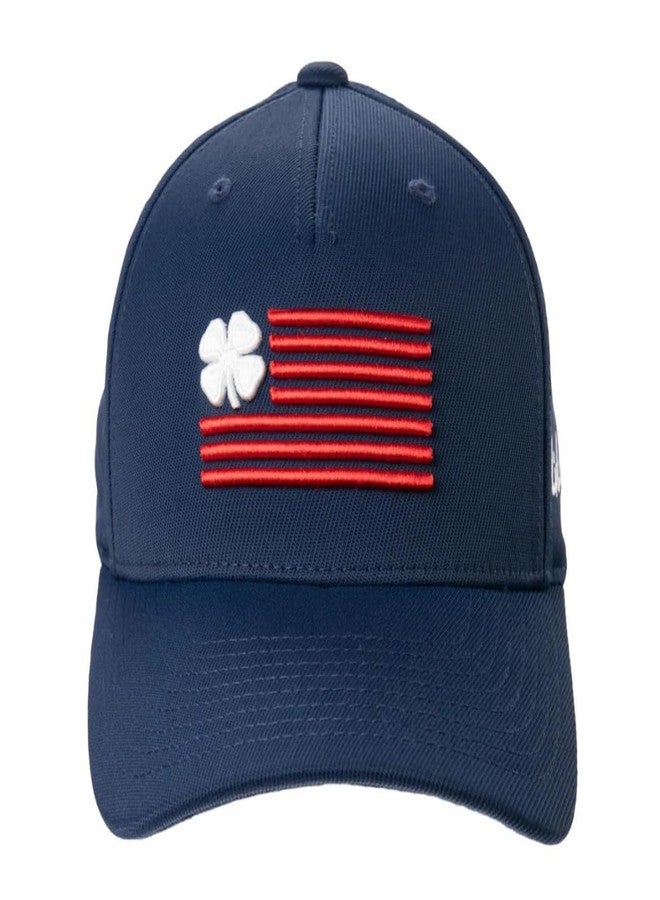 Black Clover Unisex Clover Nation 6 Red, White, Navy Adjustable Snapback Golf Hat - Image 1