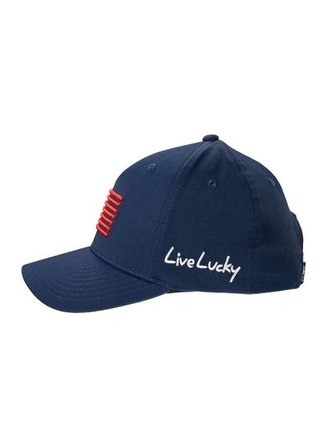 Black Clover Unisex Clover Nation 6 Red, White, Navy Adjustable Snapback Golf Hat - Image 4
