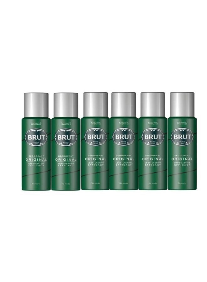 BRUT 6x بخاخ مزيل عرق للرجال من برود 200 مل - Image 1