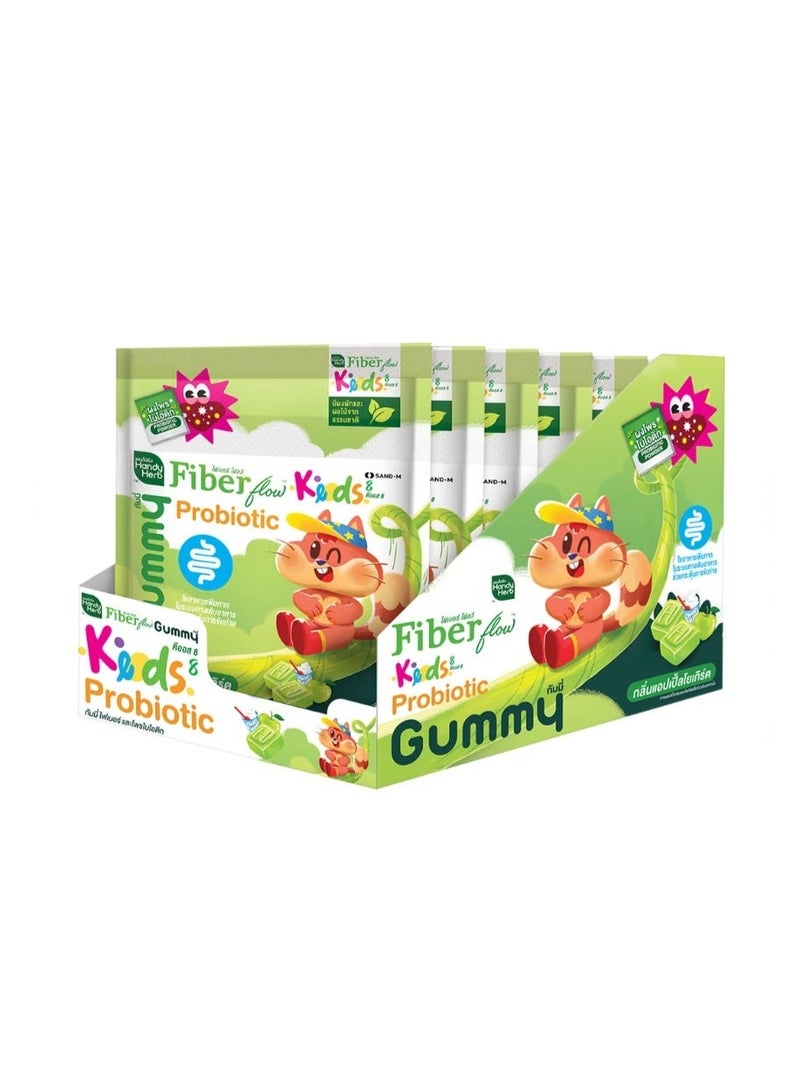 Gummy Kids Fiber & Probiotic Gummies 210.6g (35.1g x 6 Sachets) – Green Apple Yogurt Flavour Digestive Health Supplement - Image 3