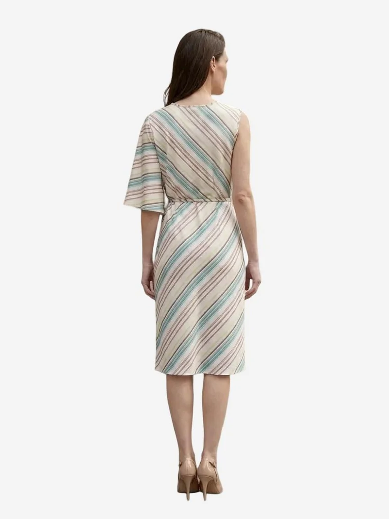 My Fashion Powder Blue MY FASHION Striped Lyocell Midi Dress for Women | Best Price UAE