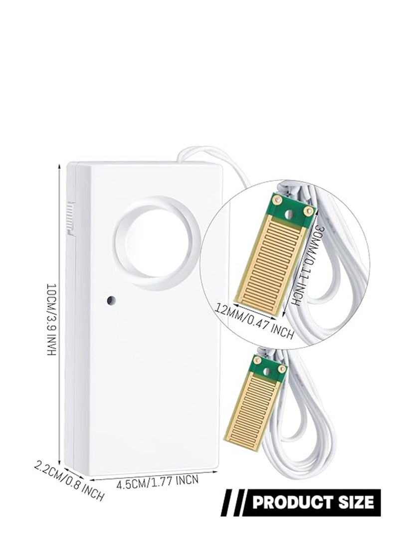 KASTWAVE Water Leak Detector, 120dB Water Leak Alarm 9V Battery Sensor Alarm, Flood Sensor Water Detector Sensor Overflow Security Alert, for Home Basement Kitchen Garage Bath Tub Sink, White, 3 Pcs - Image 5