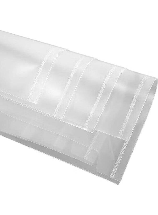 Simaa 50-Pack A4 Button Closure Transparent File Folders, Waterproof Exam Paper Storage Pouches, Office Document Folders, Office Supplies, Stationery, 20817 - Image 1