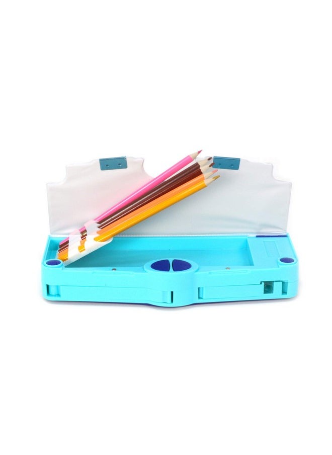 SMILY KIDDOS Smily Kiddos Pop Out Pencil Box (Blue) Do it Theme Pop Out Pencil Box Pop Out Pencil Box for Kids  - Image 5