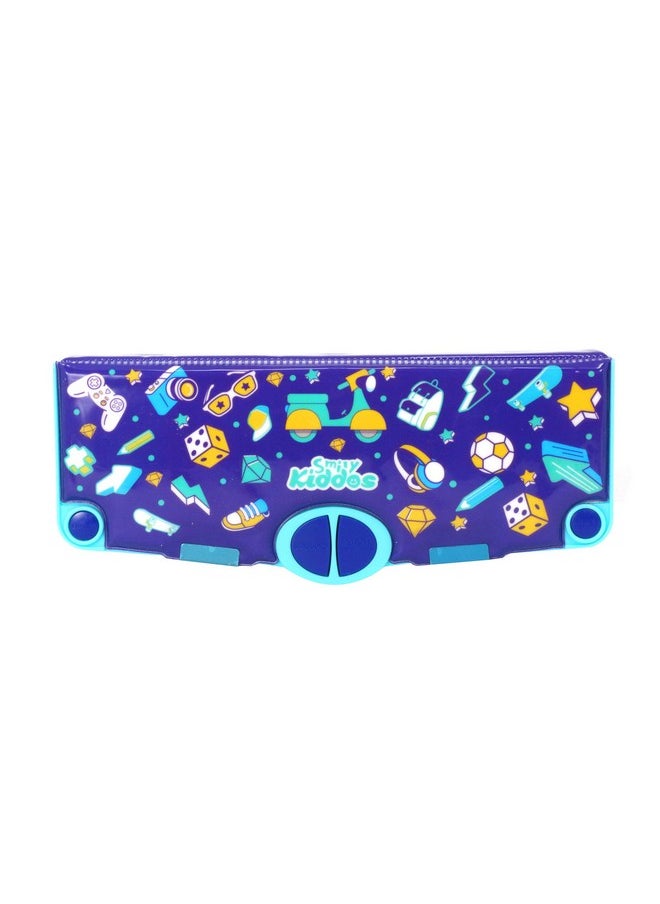 SMILY KIDDOS Smily Kiddos Pop Out Pencil Box (Blue) Do it Theme Pop Out Pencil Box Pop Out Pencil Box for Kids  - Image 1
