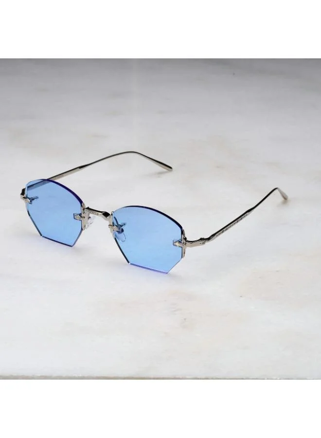 Explicit Poets Explicit Poets Unisex Naya Silver-Blue Stylish Sunglasses, A22EP3