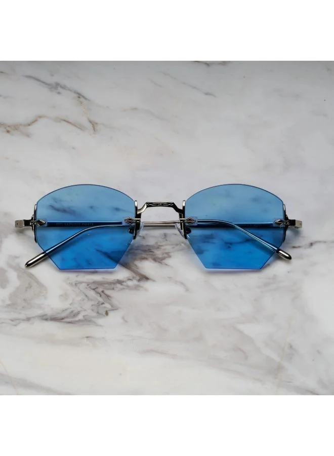 Explicit Poets Explicit Poets Unisex Naya Silver-Blue Stylish Sunglasses, A22EP3