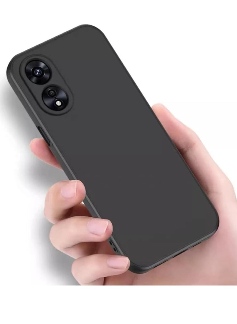 Raxoom Oppo A58 / A58x Black TPU Case – Slim and Flexible Silicone Back Cover with Matte Finish - Image 2