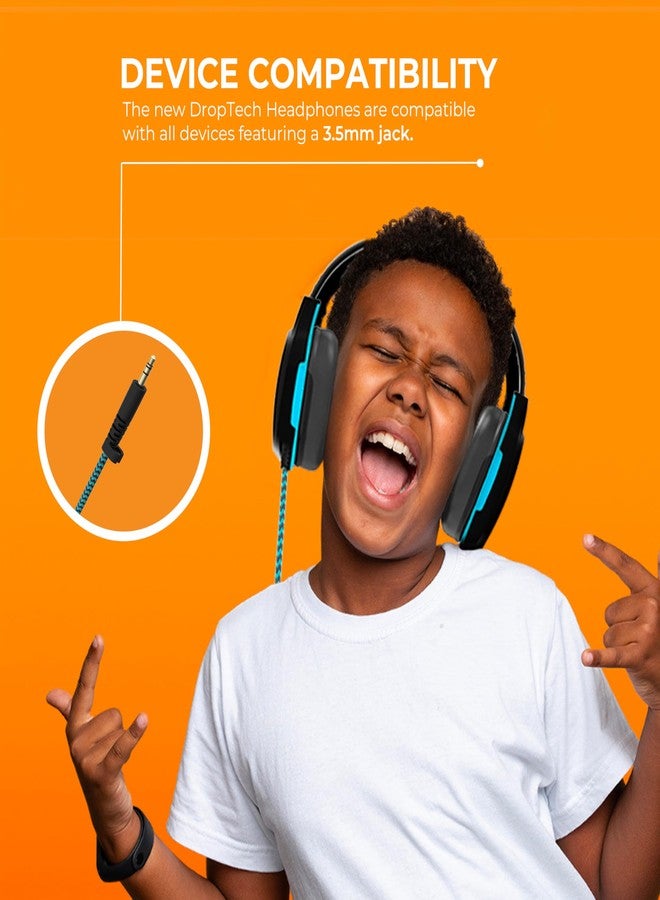 Gumdrop Cases Gumdrop DropTech On-Ear Wired Headphones with 3.5 mm Jack and Long Tangle Free Chew-Proof Cord - Rugged, Reliable, Drop Tested and Comfortable for Kids, K-12 Students, Classroom and School Use - Black - Image 2