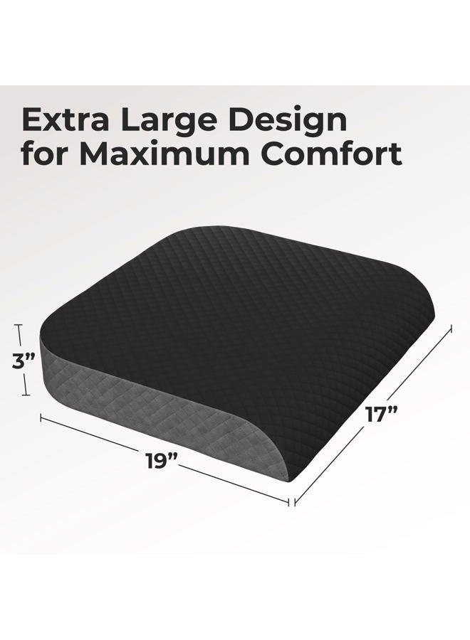 Kölbs Extra Large Seat Cushion | Stylish Plush Velvet Cover | X-Large Memory Foam for Office Chair, Floor Pillow | Cushion Back Pain Coccyx Pain Relief | Carry Handle (Extra Large) - Image 4