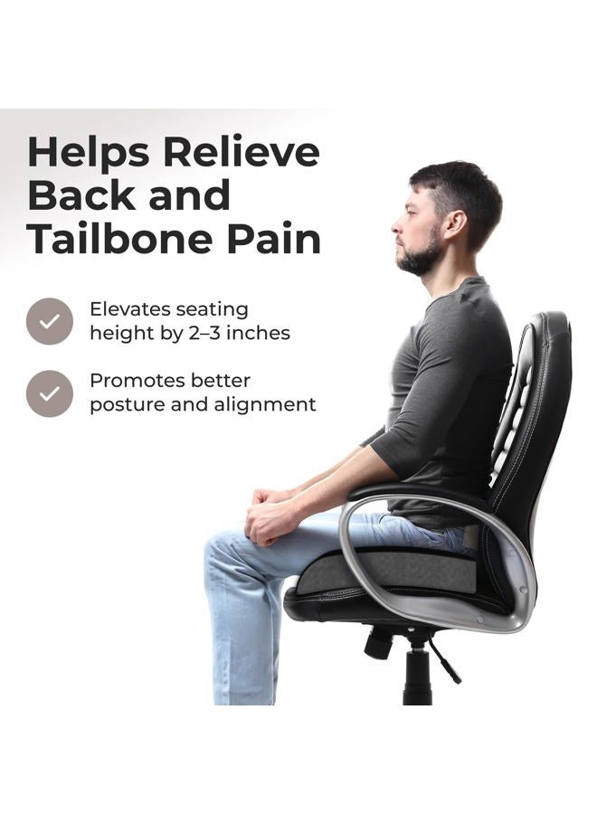 Kölbs Extra Large Seat Cushion | Stylish Plush Velvet Cover | X-Large Memory Foam for Office Chair, Floor Pillow | Cushion Back Pain Coccyx Pain Relief | Carry Handle (Extra Large) - Image 3