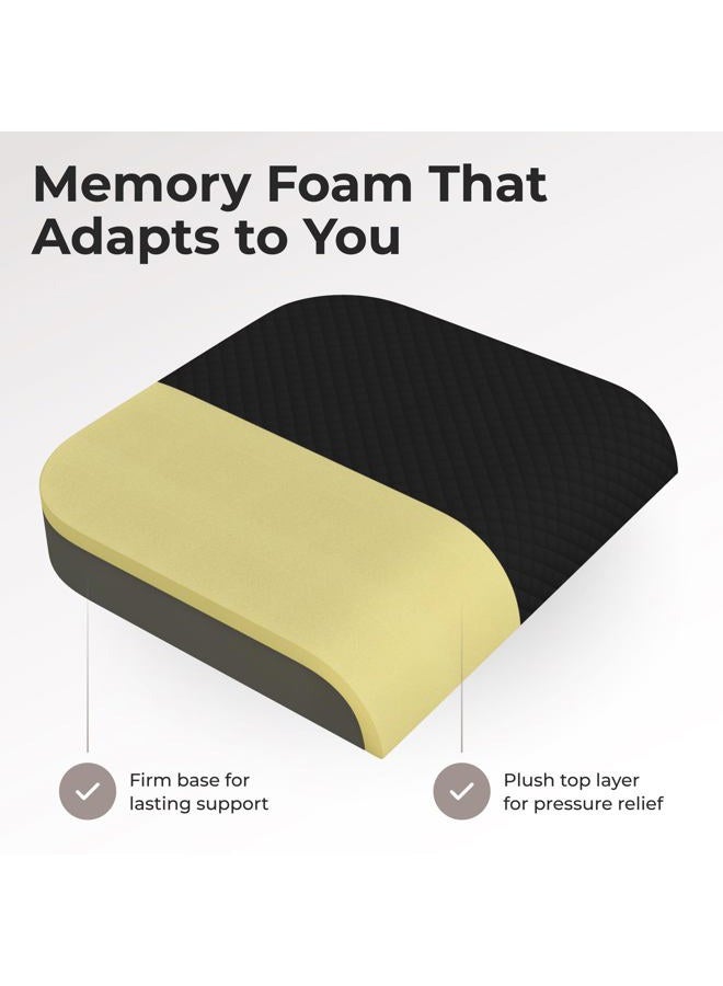 Kölbs Extra Large Seat Cushion | Stylish Plush Velvet Cover | X-Large Memory Foam for Office Chair, Floor Pillow | Cushion Back Pain Coccyx Pain Relief | Carry Handle (Extra Large) - Image 2