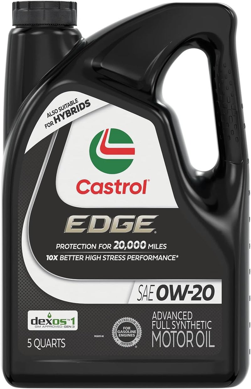 Castrol EDGE 0W-20 Advanced Full Synthetic Motor Oil, 5 Quarts - Image 1