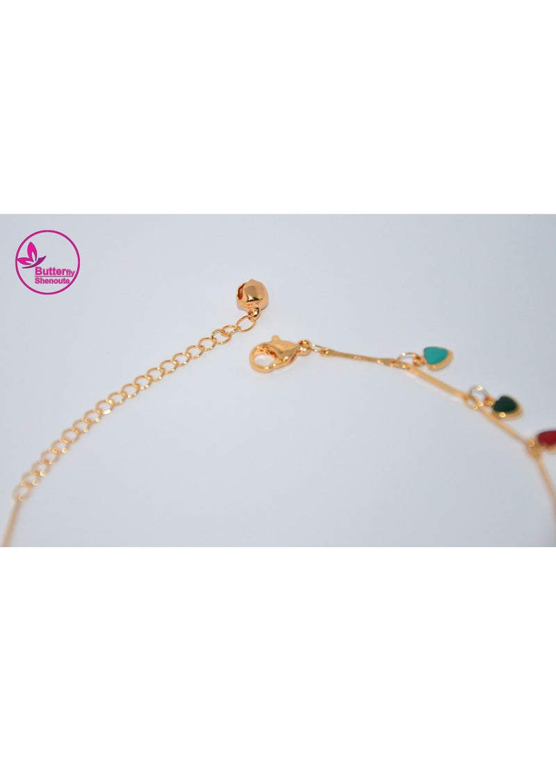 BUTTERFLY Butterfly Shenoute Gold Color Anklet With New Shapes Bell For Women  - Image 3