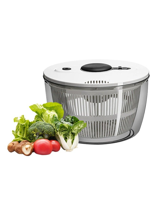Transparent Salad Spinner, Vegetable Spinner With Drying Basket, Lightweight Fruit Washer, For Home, Restaurant, Kitchen, 24.5*15*24.5cm  - Image 1