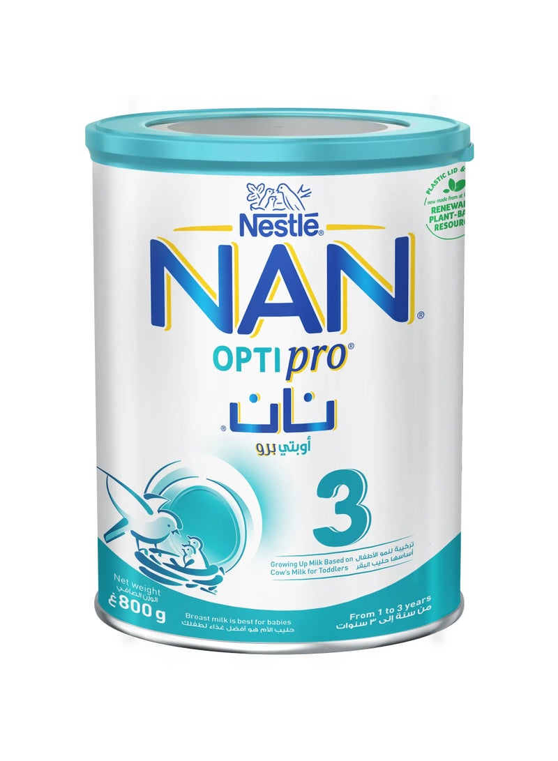Nan Nan infant formula, a formula for child growth based on cow’s milk, stage no. (3), 800 gm for children from one to three years. - Image 1