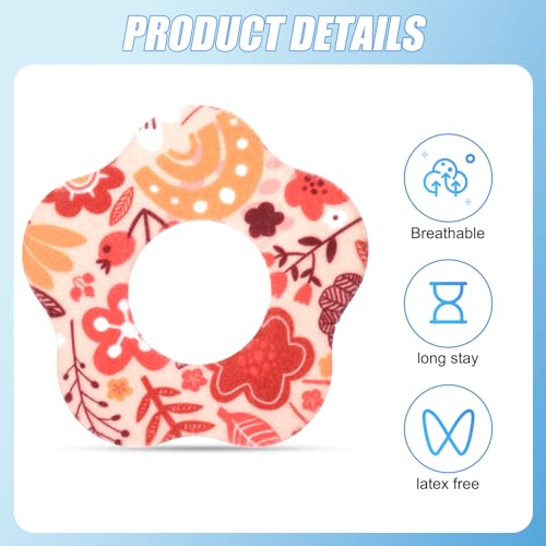 XIHIRCD 25 قطعة أغطية حساسات لـ Libre 1/2، لاصقات لاصقة مقاومة للماء زهور صيفية لرقعة مراقبة سكر الدم لاصقات حساسة مقاومة للعرق متوافقة مع حماية Overpatch لـ Libre (5 أنماط) - Image 4