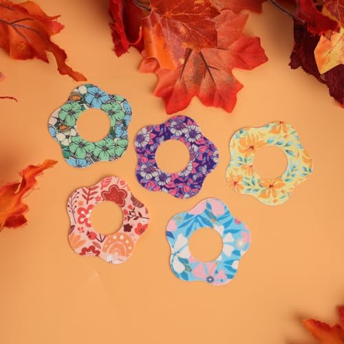 XIHIRCD 25 قطعة أغطية حساسات لـ Libre 1/2، لاصقات لاصقة مقاومة للماء زهور صيفية لرقعة مراقبة سكر الدم لاصقات حساسة مقاومة للعرق متوافقة مع حماية Overpatch لـ Libre (5 أنماط) - Image 3