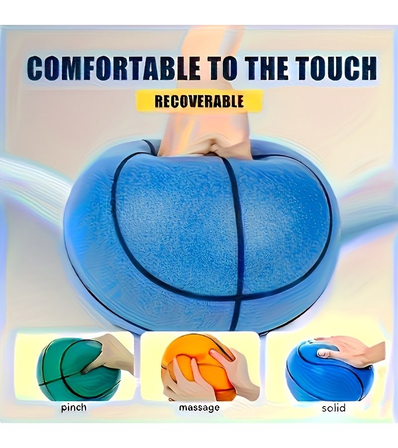 Silent Indoor Basketball 7.09 Inch Durable TPU Family Sports Training Orange Blue - Image 5
