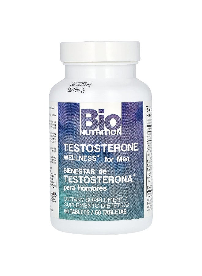Bio Nutrition Bio Nutrition, Testosterone Wellness, For Men, 60 Tablets - Image 3