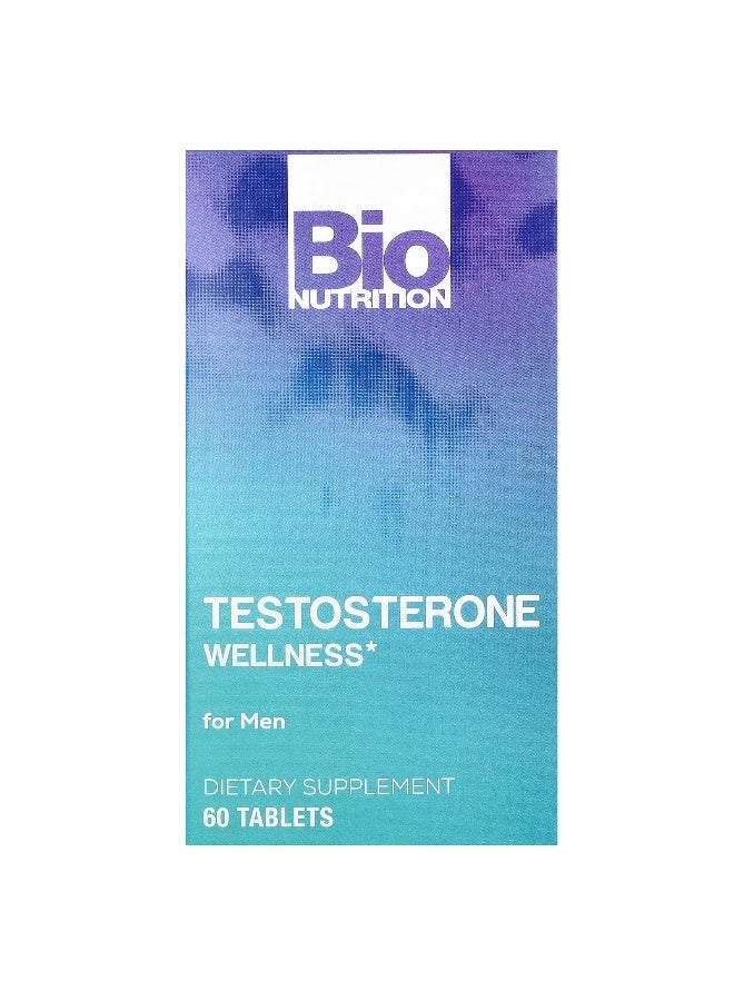 Bio Nutrition Bio Nutrition, Testosterone Wellness, For Men, 60 Tablets - Image 1
