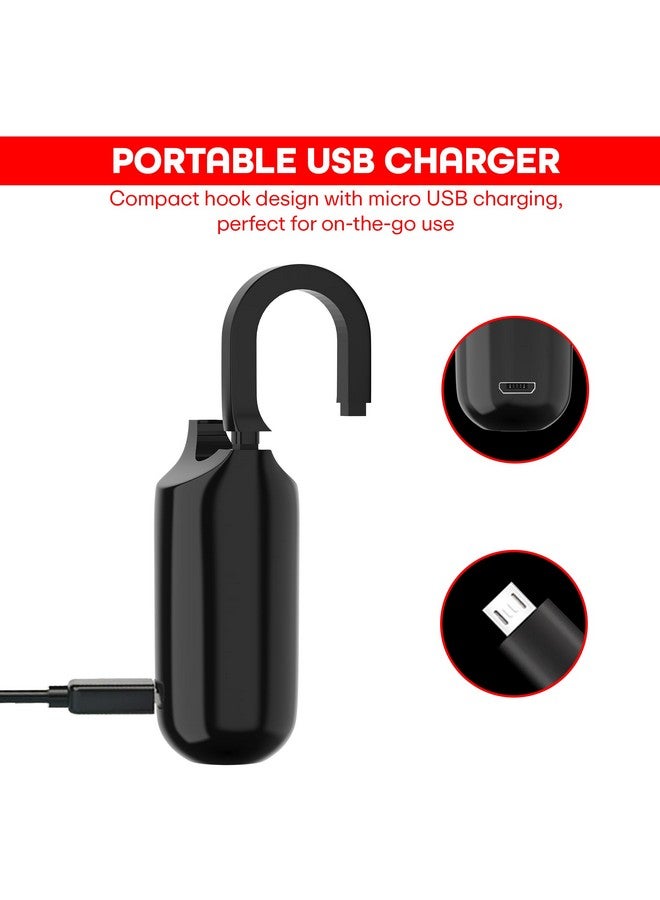 PRIME PICK قفل بصمة الإصبع الآمن من برايم بيك، قفل صغير أسود قابل لإعادة الشحن عبر USB بدون مفتاح للجيم، خزانة المدرسة، باب المنزل، أمتعة السفر، حقيبة الظهر (أسود، 1 عبوة) - Image 4