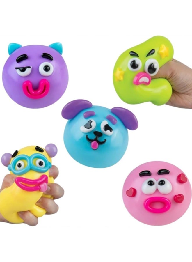 New Smushers Squishy, Smushers Face Squishy, Curiosities Smusherr Dog Face Swap Squishies, Cute Slow Rise Sensory Fidget Toy, Stress Relief Toys Stretchy Squeeze Toys for Birthday Party Gift (Cyan) - Image 2