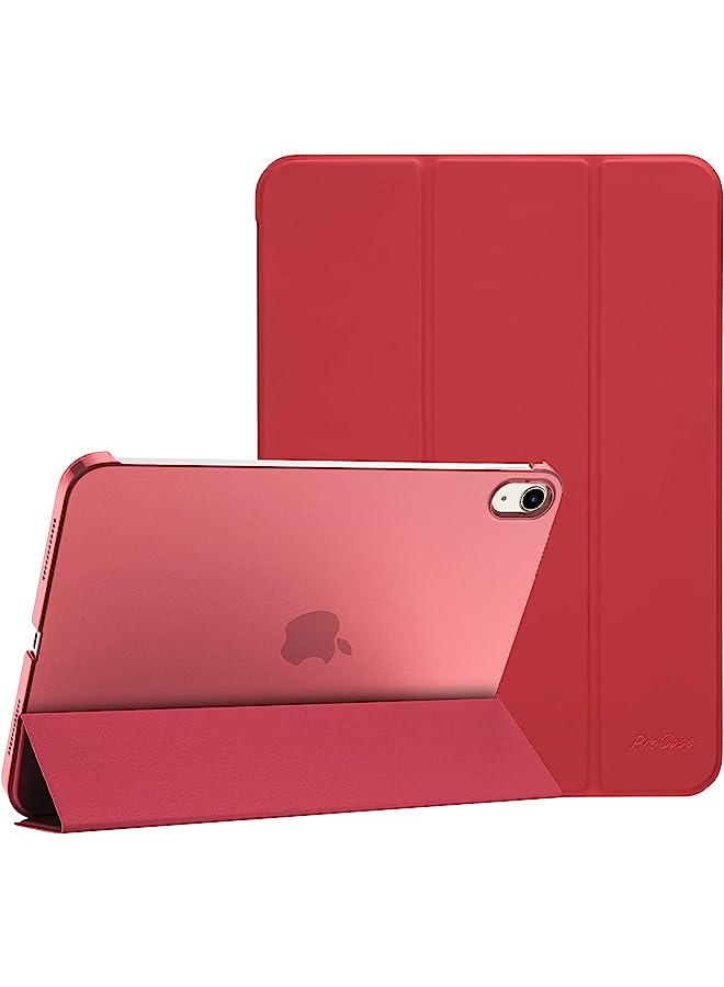 Procases For Ipad 10Th Generation Case 2022 Ipad 10.9 Inch Case, Ipad 10 Case Slim Stand Hard Shell Back Protective Smart Cover For 10.9” Ipad 10Th Gen 2022 Release A2696 A2757 A2777 -Red - Image 1