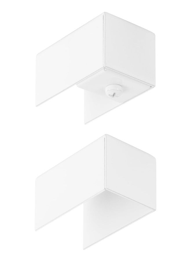 EverTrack Curtain Track End Caps - Set of 2 - Includes 1 Easy-Add End Cap and 1 End Cap (Pure White)