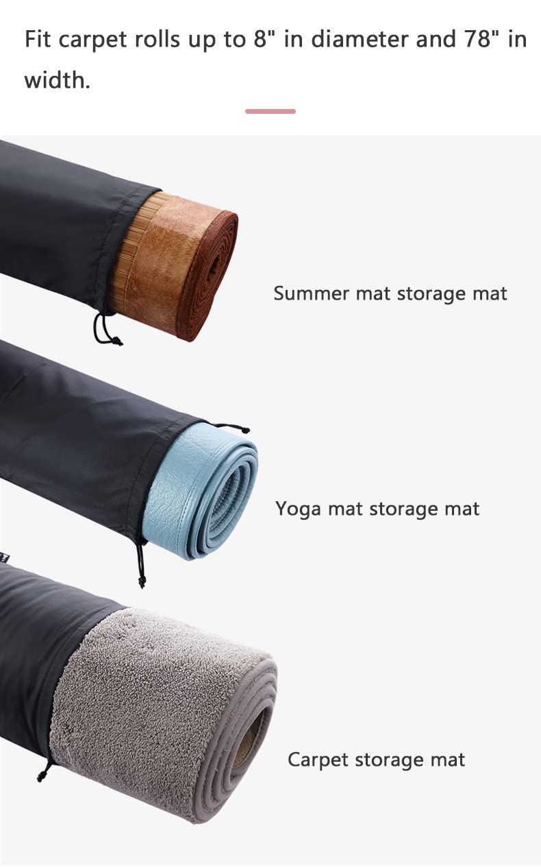 Primst 4PCS Carpet Waterproof Storage Bag, Oxford Cloth Drawstring Rug Bags, Fits 78" Wide Rugs, Ideal for Moving, Storing and Transporting Carpets (10" x 85") - Image 2