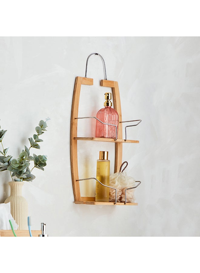 Home Box Natura Bamboo 2-Tier Shower Caddy 27 x 61 x 16 cm  - Image 1