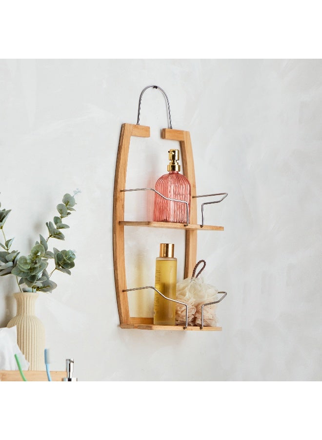 Home Box Natura Bamboo 2-Tier Shower Caddy 27 x 61 x 16 cm - Image 2