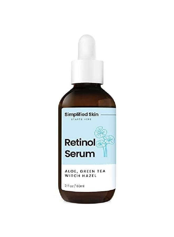 simplified skin Retinol Serum 25% For Face & Eyes (2 Oz) With Vitamin A E Hyaluronic Acid & Green Tea For Antiaging Fine Lines & Wrinkles Brightening Facial Serum For Day & Night Use By Simplified Skin  - Image 2