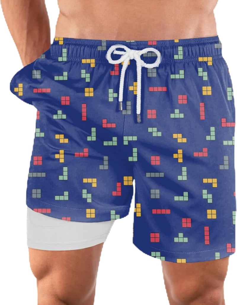 Game Printed Polyester Waterproof Swimming Wear.