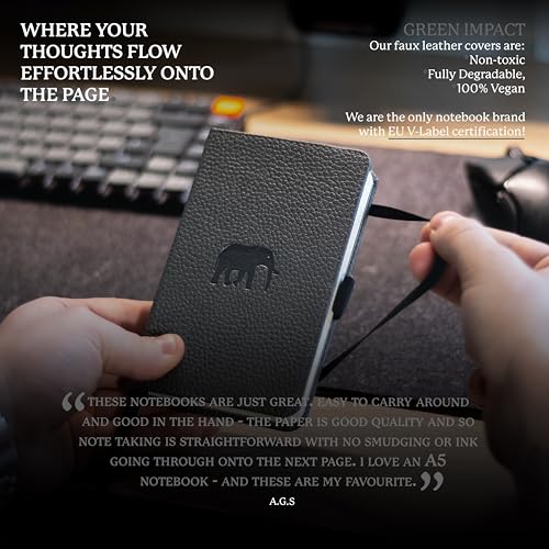 Dingbats* Notebooks Dingbats* - Wildlife A6 Dotted Pocket Notebook - PU Leather Hardcover Small Journal for Work, Travel - Pocket, Elastic Closure, Pen Holder, Bookmark - Image 4